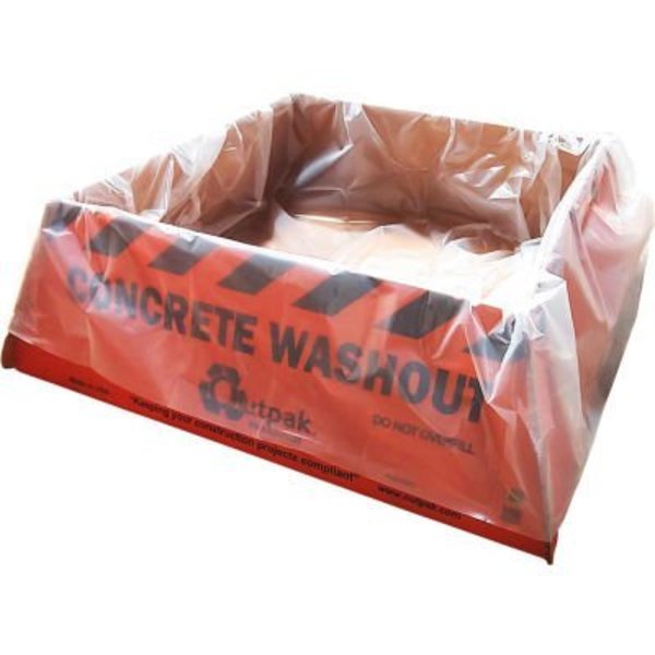 Outpak Washout Outpak Washout Construction Washout Corrugated Cardboard, 140 Gallon, 48"L x 48"W x 14"H 945-123404